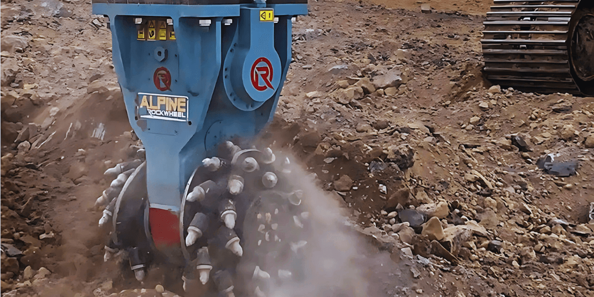 Clay soil being excavated using rockzone americas rockwheels